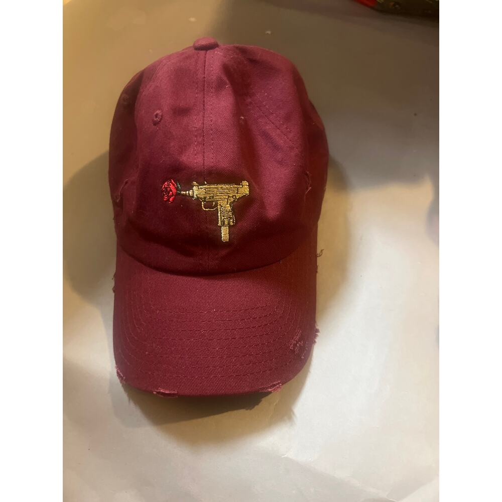 Field Grade "Automatic Roses" Maroon Distressed Hat